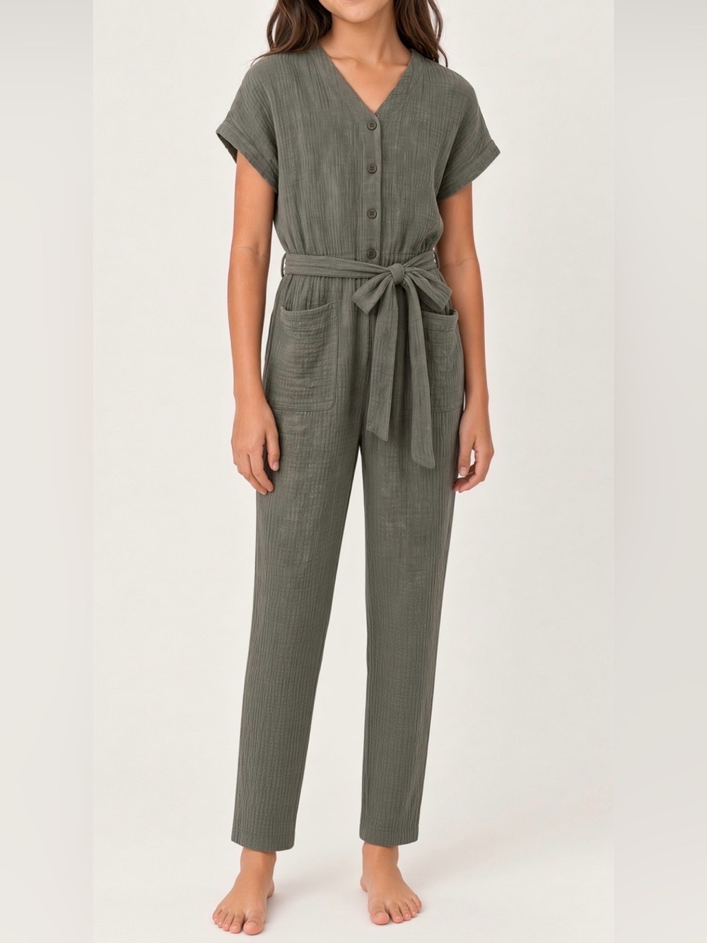 Bella Dahl Basil Cld Dye Jumpsuit size 10 - NEW